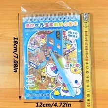 Sanrio Sanrio 8 Styles (16pcs + Tweezers) Landscape Scene Coil Sticker Album Cartoon Miniature Scenery Collection, Including Kuromi, My Melody, Pompompurin, Children DIY 3D Layered Stereo Visual Scene Decoration Stickers, Ideal For Home, Gifts And Prizes,School Supplies,Back To School
