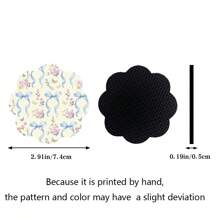 2 pièces Dessous de verre pour tasse de voiture à imprimé nœud, tapis de tasse de voiture stylisé, séchage rapide et antidérapant