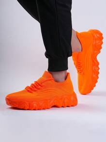Men's Sneakers Chunky Sneakers, Casual Comfort Fitness Running Shoes, Spring/Summer 2025 New Arrival, Unisex - Orange - View 7