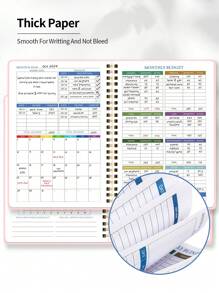 Trees 1pc Budget Plan - Monthly Finance Organizer With Expense Tracking Notes Designed To Effectively Manage Your Money, Undated Financial Plan/Ledger, Ready To Start - A5 Size,School Supplies,Back To School