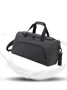 1pc Embroidery Customization Travel Duffle Bag, Large Capacity Dry And Wet Separation Sports Fitness Bag, Weekender Bag Carry On Tote Bags For Women, Travel Essentials Sport Gym Bag For Men, Overnight Bag Luggage Bag With Trolley Sleeve - Multicolor - View 7