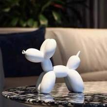 1pc Creative Balloon Dog Sculpture Modern Home Decoration Fashion Animal Art Accessories Collection Small Statues Bedroom Living Room Office Desktop Resin Decoration Gifts Birthday Graduation