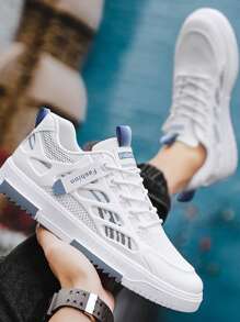 [Men's 2025 Casual Sneakers] Colorblock Breathable Mesh | Lightweight Material + Anti-Slip Outsole | Multi-Scenario Elite Shoes For Urban Commuting And Fitness ,Gym