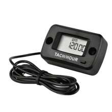 Runleader RL-HM019R Waterproof Digital Self-Powered Maintenance Tachometer Timer For Air Filter Cleaning, Oil Change And General Servicing - Black - View 1