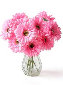 6/12pcs Artificial African Daisies Flowers African Daisy Silk Flowers Artificial Gerbera Daisies Fake Sunflowers Bulk Faux Flowers Bouquet For Wedding Bridal Bouquet Party Home Kitchen Decor,Fall Decor,Autumn