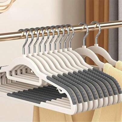 10st multifunktionell hängare, plaggförvaringsställ, halkskydd för torkställning för kläder, roterande och förstärkt dubbelpolig, no-bulge garderobshängare
