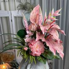 SunMade Vintage Anthurium Branch Real Touch Artificial Flowers Home Garden Dration Table Dration For Wedding Fall Dr