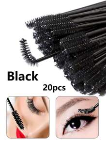 100/50/10pcs Disposable Mascara Wands, Mascara Brush, Eyelash Makeup Brush, Eyelash Spoolie Brush, Bendable Disposable Eyebrow Spoolie, Eyelash Brush For Eyelash Extension, Eyebrow Spoolie, Castor Oil Brush (Pink)