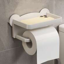 壁挂式纸巾盒和卫生纸架，浴室储物架，无需钻孔