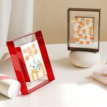 5/6/7/8 Inch Colorful Acrylic Photo Frame Box Diy Poster Mounting Display Stand Table Ornaments Creative Picture Message Board Holder Gifts Birthday Graduation
