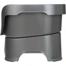 Medium Gunmetal Deluxe Model Mess-Proof Dog Bowls -   Elevated, No Spill, Non-Tip, Non-Slip, Stainless Steel Food And Water Bowls For Pets