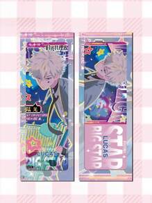 1pc[Super Popular Game/Anime Character Double Flash Badge, Pendant Keychain, Holographic Card]Unique Reverse Design, New Collection Favorite! Reverse Holographic Ticket, Dazzling Brilliance, Instantly Eye-Catching, Exquisite Pattern, Perfectly Recreates Classic Anime Characters, Suitable For Collection, Decoration Or Gifting Friends, Satisfies Multiple Needs - Multicolor - View 14