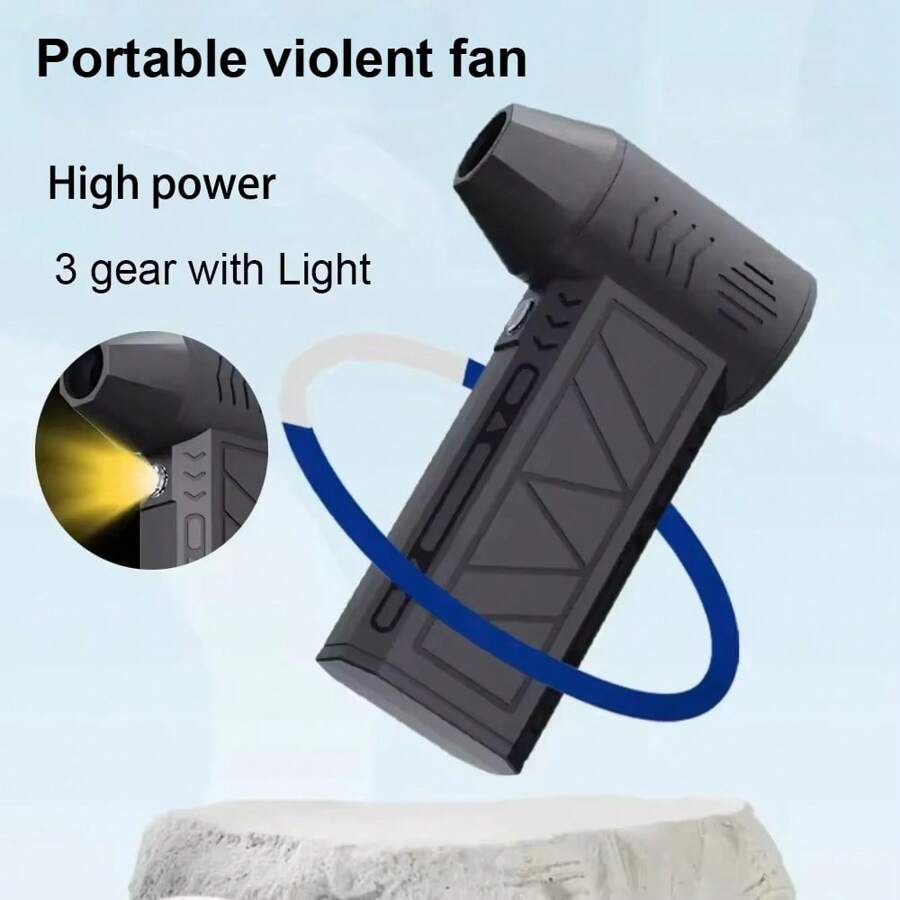 Portable Powerful Turbine Fan, Handheld High Speed Turbine Fan, Vacuum Dust Removal, Snow Blowing, Barbecue Charcoal, Multi-Functional Outdoor Use Turbine Fan.