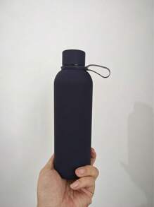 1 件 500ML/17OZ 不锈钢真空保温水瓶，橡胶涂层质地细腻，配有背带，便携且适合运动返校 - 彩色 - 查看 5