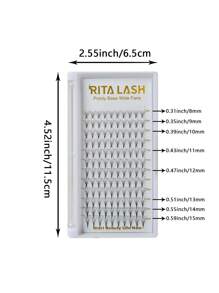 RITALASH Premade Lash Fans 12D 14D 16D 18D 20D C Curl Pointy Base Premade Fans Eyelash Extensions Middle Stem & Long Stem Heat Bonded Premade Fans Russian Volume Lash Extensions Supplies