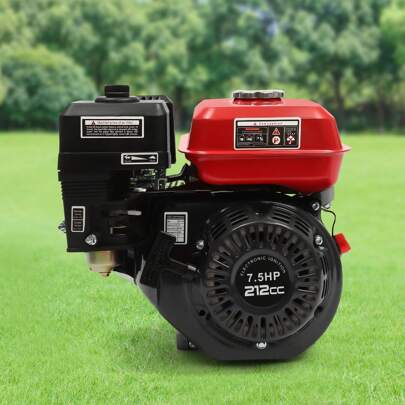 Motor de combustión de 4 tiempos, motor de karting de 7,5 CV, motor de gasolina de 212 cc, motor de combustión monocilíndrico OHV, alarma de nivel de aceite, refrigeración por aire, eje de 20 mm.