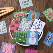 1 SET/60 PIEZAS Pegatinas de arte abstracto estilo coreano INS Pegatinas impermeables y estéticas para decoración, scrapbooking, manualidades, botellas de agua, cuadernos. Ideal para cuadernos y diseño DIY - Multicolor - Ver 6