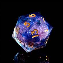 7pcs Colorful Resin Dice Set - Enhance Your Gaming Experience, Precise Dice Rolling, Suitable For Parties, Family Gatherings, And Holiday Gifts - Blue - View 1