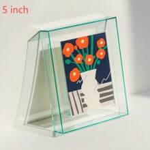 5/6/7/8 Inch Colorful Acrylic Photo Frame Box Diy Poster Mounting Display Stand Table Ornaments Creative Picture Message Board Holder Gifts Birthday Graduation