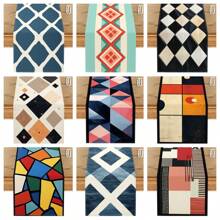 1PC Geometric Pattern Table Wheel - Abstract Design, Bohemian Style, Suitable For Kitchen, Dining Room, Outdoor Garden, Party Table Decoration - stay-04 - View 1