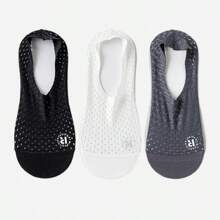 3/6 Pairs Men's Breathable Mesh Silicone Anti-Slip Summer Casual Boat Socks, Thin Invisible Socks, Versatile For Spring&Autumn