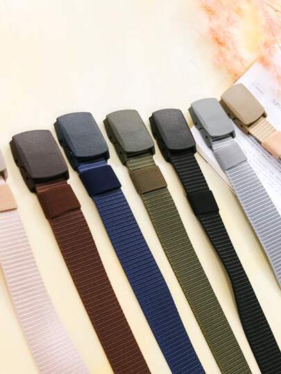 1条男士战术自动帆布腰带，多功能休闲皮带，适合青少年夏季休闲户外运动、度假旅行、毕业礼物、生日装扮配饰或日常穿着