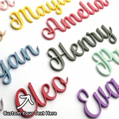 Customized Acrylic Nameplate, Door Sign, Children's Room Name Tag, Wall Engraved Sign, Individual,Home Harmony