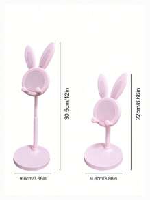 1 Desktop Adjustable Foldable Rabbit Shaped Tablet Stand, A Must-Have For Home Use On Mobile Phone Days, Birthdays, And Holidays