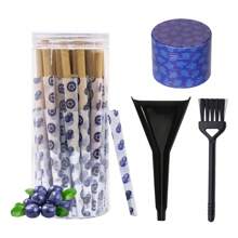 Pre Roll Paper Tool Set: 48 Pieces Of Fruit Flavored,Flavored Cones,Patterned Grinder, Filler, And Small Brush, Evenly Burned, Household Tool, Easy To Use, Gift For Smoking Enthusiasts, Father's Day Gift. - Nhiều màu - Xem 5