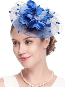 1 pieza Sombrero de Fascinador de Kentucky Derby de los años 1920, Sombreros de Boda Kentucky Fascinador Iglesia Malla Flor Sombreros para Mujer Tocado Accesorio de Cabello Fiesta del Té Sombrero, Regalos, Mini Gorra