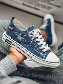 Versatile Men's 2025 Spring/Summer Breathable Canvas Sneakers, Low-Top Casual Graffiti Print Shoes, Suitable For Teen Summer, Casual Or Outdoor Athletic, Vacation Travel, Graduation Gifts, Birthday Dress Accessories