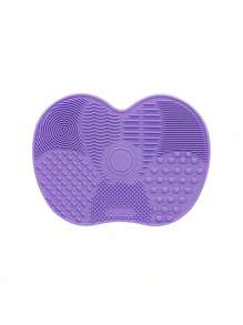 1 szt. Silikonowa podkładka matowa z wzorem kwiatu jabłka z przyssawką, silikonowa podkładka matowa narzędzie kosmetyczne, mata do czyszczenia pędzli do makijażu