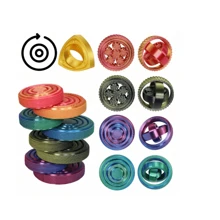 1/2 Gloednieuwe 3D-geprinte draaiende bal speelgoed, O-vormige gyroscoop zwaartekracht draaiende speelgoed, sensorische fidget speelgoed, autisme vingerafdruk gyro speelgoed, draagbare vingerafdruk gyro speelgoed bureau speelgoed, gadgets voor angstverlichting, perfect voor verjaardagsfeest cadeaus, cadeauzak vullingen, Valentijnsdag cadeaus, paasmand vulling