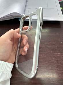 Minimalist Cute Cat Ear Silver Phone Case Compatible With IPhone 17 Pro Max/17 Pro/17 Air/17/16 Pro Max/16/16 Pro/16 Plus/16e/15/15 Pro Max/15 Pro/15 Plus/11/12/13/14 Pro Max/11 Pro/11 Pro Max/12 Pro/12 Pro Max/13 Pro/13 Pro Max/14 Pro/14 Pro Max/14 Plus, Creative Soft Shell - Silver - View 6