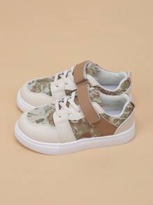 儿童时尚低帮帆布运动鞋，春秋季儿童运动鞋 - 卡其色 - 查看 4