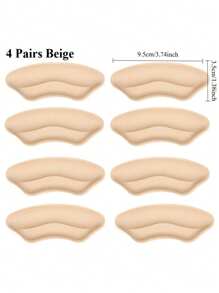 2/4Pairs Heel Cushion Pads For Big & Loose Shoes - Protectors For Blisters, Friction & Heel Pain - Anti-Slip Grips To Make Shoes Fit Tighter