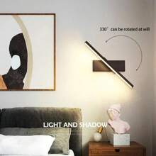 Modern Led Mirror Light Simple Touch Control Wall Sconce 330 ° Rotation-Led Rechargeable Magnetic Light Mirror Lamp Fixtures Black /White 30/60/80cm Aluminium Dimmable Rotating Rechargeable Wall Light Home Decor Fixtures For Living Room Bedroom Bedroom Bedside Hallway Lamp Dining Room Kitchen Wall