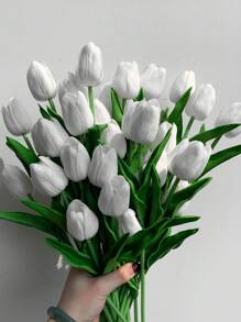 38pcs/24/12/6/1pc Tulip Artificial Flowers For Home Decoration, Living Room Bedroom Decorative Faux Flowers,Fake Plants,Fall Decor,Room,Desk,Garden Decor,Room Decoration Stuff, Valentine Day, Gift Room Decor,Home Decor Gifts Birthday Graduation