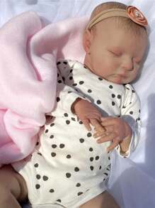 20 英寸/50 厘米 Laura 彩绘成品栩栩如生的重生婴儿娃娃手工重生早产婴儿新生儿玩具娃娃礼物乙烯基柔性四肢带有 3D 彩绘皮肤和可见静脉柔软无性别布娃娃 - 完美的圣诞礼物/生日礼物/收藏艺术娃娃 - 彩色 - 查看 1