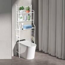 Toilet Storage Rack, Bathroom Shelf, Storage Cabinet Over Toilet With 3 Shelves, Toilet Shelf Cabinet, Bathroom Storage Rack With 3 Shelves, 165*55*26cm - 白色 - 查看 1