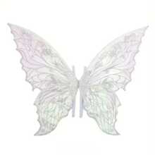1 pièce d'aile de fée papillon avec feuille d'or, costume de déguisement pour fête, bal, représentation