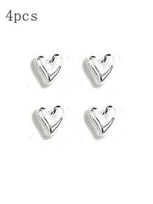 Set de 2/4/6 piezas de imanes dorados con forma de corazón para refrigerador, imanes plateados con forma de corazón, imanes decorativos lindos, imanes personalizados para pizarra blanca de cocina u oficina, gabinete de almacenamiento y refrigerador, decoración de cocina, decoración del hogar, regalo para el Día de la Madre - Multicolor - Ver 14