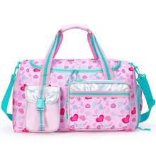 1 件儿童行李袋 女孩旅行袋 女孩运动袋 女孩过夜袋 女孩过夜袋 女孩舞蹈袋 周末旅行袋 带鞋隔层的健身袋