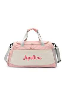 1 件刺绣定制健身包，男女通用，带鞋隔层，大容量干湿分离旅行行李袋，周末包，女士手提包，男士运动健身包，过夜包行李袋带拉杆套，多功能，多用途，大容量，轻便，功能性，实用，多用途，多彩，可爱，迷人，简约，有趣，卡哇伊，Y2K，极简主义，通勤，商务休闲，基础款，定制，个性化，独特，定制，送给他的理想礼物，送给她、她、男朋友、女朋友、家人、朋友的理想礼物，周年纪念日，生日，节日/度假，户外/郊游/旅行/徒步旅行/体育场/运动/登山，商务/通勤/工作/办公室，旅行