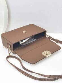 Mini Messenger Mobile Phone Wallet High Quality Soft PU Fashion Flip Phone Wallet Zipper Multi-Function Large Capacity Mobile Wallet Two Pieces Mobile Phone Wallet Big Capacity Card Holder For Women Wallet Purse Wallet - Brown - View 5