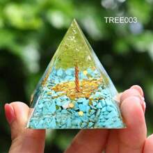 5cm Natural Crystal Life Tree Orgonite Pyramid, Healing Gemstone, Energy, Chakra, Meditation, Lucky & Prosperity Stone - TREE003 - View 7