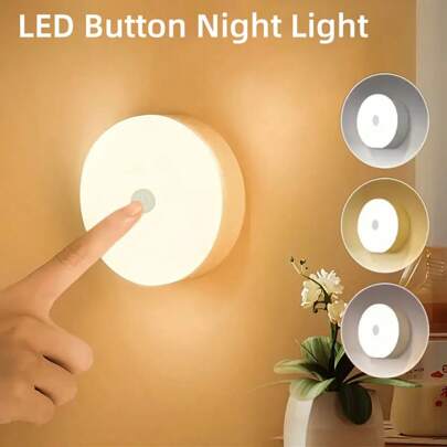 1 件/3 件/6 件 LED 可充电迷你夜灯，壁挂式床头灯，可调亮度和色温，磁性橱柜照明，适用于汽车、卧室、婴儿房、浴室、衣柜、厨房（250mAh）