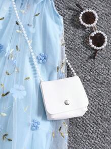 女孩夏季时尚公主风格 3D 花卉网眼蝴蝶结装饰无袖连衣裙，配有斜挎包