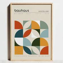 1pc Unframed Modern Geometric Bauhaus Exhibition Poster, Bauhaus Movement Prints, Minimalist Abstract Wall Art Canvas, Suitable For Modern Home Decor, Framed Wall Art - Multicolor - View 20