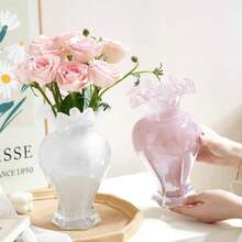 Vase en Verre d'Influence Classique - Décoration Élégante pour Table et Culture en Eau - Bouteille White Beauty - Voir 2